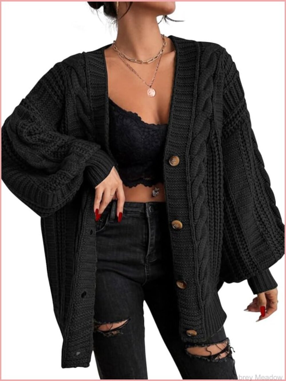 Oversized Cardigan Sweaters Fall Winter Lightweight Soft Knit